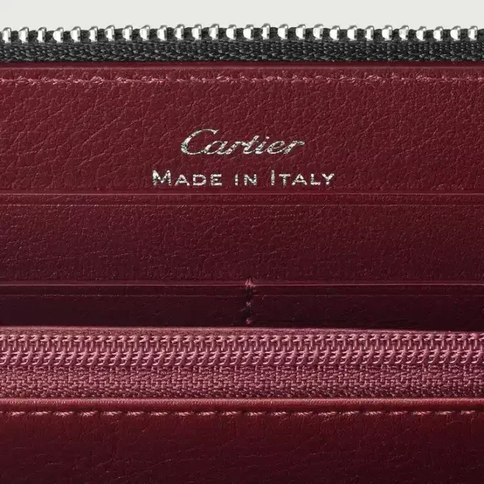 Zipped International Wallet, Must De Cartier – Black Calfskin, Palladium Finish – Cartier Zipped International Wallet, Must De Cartier – Black Calfskin, Palladium Finish – Cartier