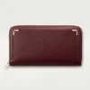 Zipped International Wallet, Must De Cartier – Burgundy Calfskin, Golden Finish – Cartier Zipped International Wallet, Must De Cartier – Burgundy Calfskin, Golden Finish – Cartier